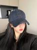 Fashion Hat American retro cross made old baseball cap for men and women couples with holes showing small faces versatile cap casual shade