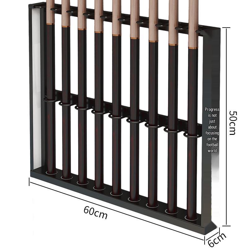 Wall-Mounted Metal Billiard Cue Rack
