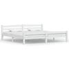 VidaXL Bed Frames White Solid Pine Wood 200x200 Cm