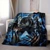 1pc Horror Movie Poster Flannel Blanket [Cozy Throw Blanket] For Sofa, Bed, Travel, Camping, Livingroom, Office, Couch, Chair, And Bed