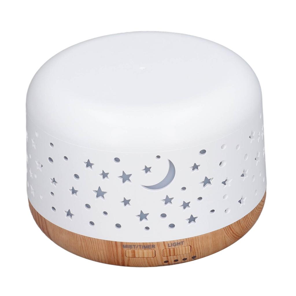 Aromatherapy Humidifier 300ml Wood Grain Design Low Noise Desktop Humidifier with LED Color Light
