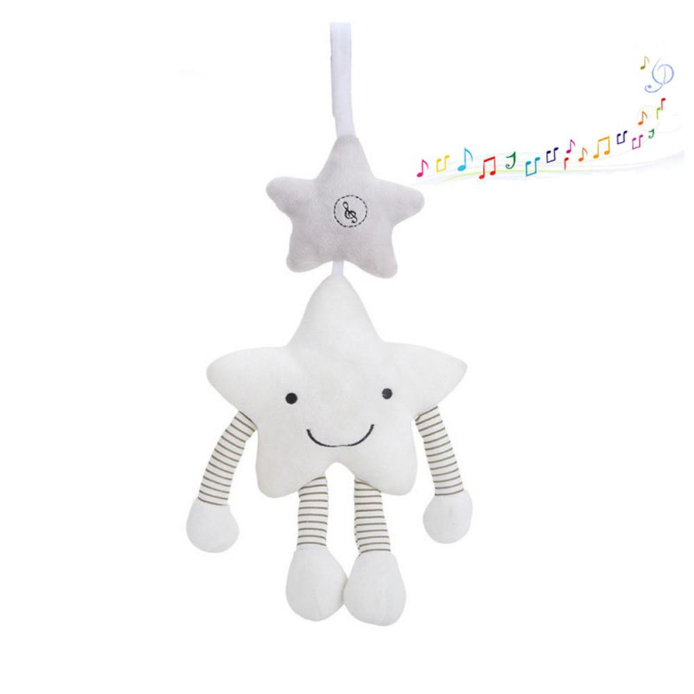 Baby Infant Rattles Plush Pentagr Stroller Hanging Bell Play Toys Doll Soft Bed