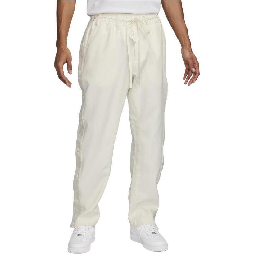 Nike Solid Color Logo Cuff Design Straight Leg Knit Sports Pants Men Bottoms White FN2676-133