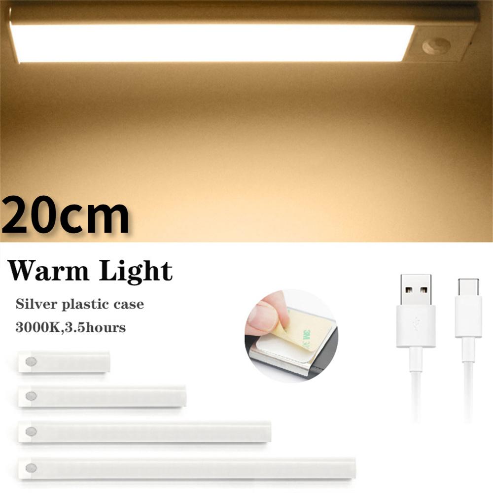 Rörelsesensor Skåp Nattlampa LED USB Belysning Kök Garderob Klädskåp Lampa Uppladdningsbar Magnetisk LED-lampa