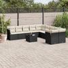 VidaXL Garden Dining Set and Cushions 3 Pcs Beige Poly Rattan