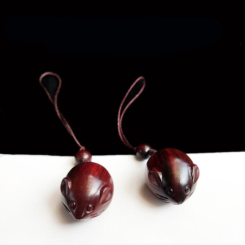 Rosewood Zodiac Rat Phone Pendant & Keychain Gift for Men, Women, & Couples