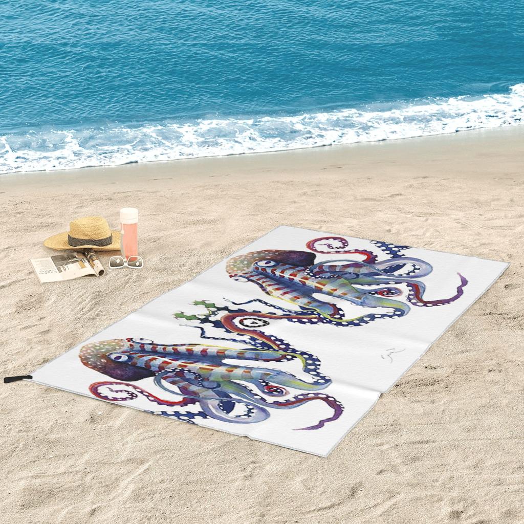 Oktopus Strandtuch Weiche Mikrofaser Schnelltrocknend Saugfähig Schnelle Handtücher Für Pool