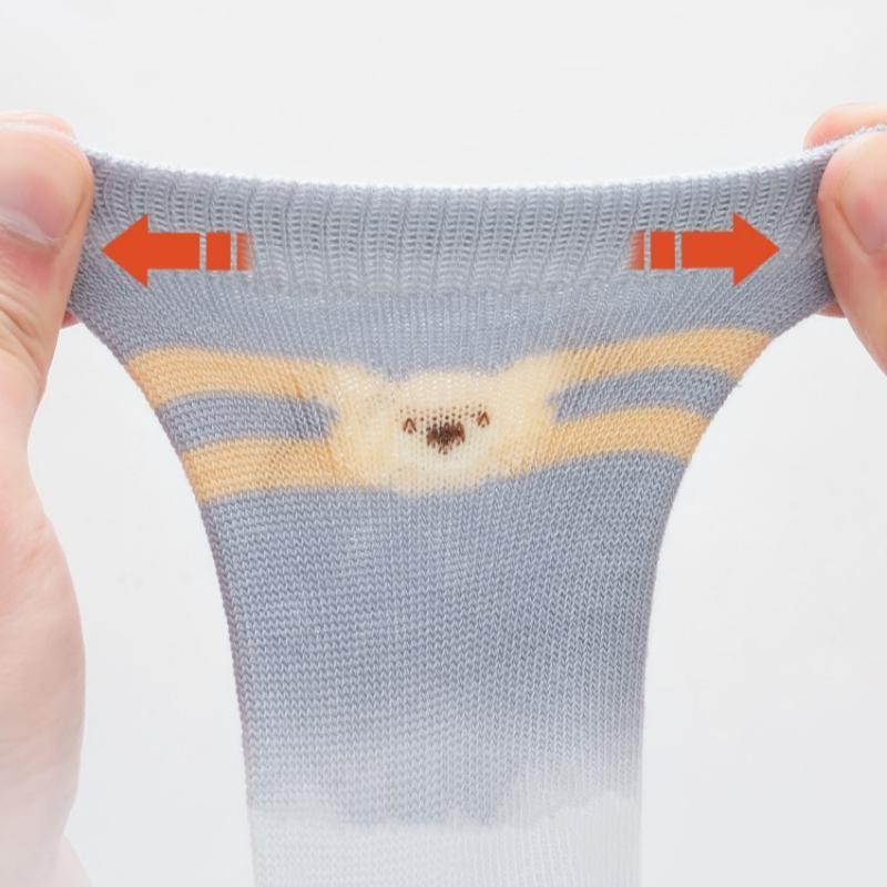 3Pairs/set New Autumn High Elastic Boneless Newborn Baby Tube Socks Toddler Girls Cute Bear In Tube Kids Infant Cartoon Socks