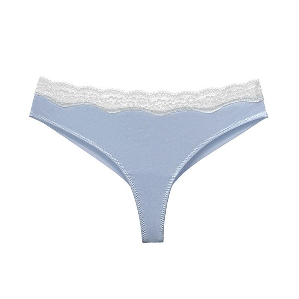 Women's Modal Cotton Blend Thongs, Soft Seamless Lace Tanga Underwear, Comfortable for Yoga Sports Daily Wear