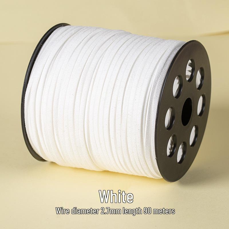 

3mm Korean Velvet Braided Faux Cowhide & Deerskin Leather Cord for DIY Projects Width 2.7mm, Length 90m, Customizable!