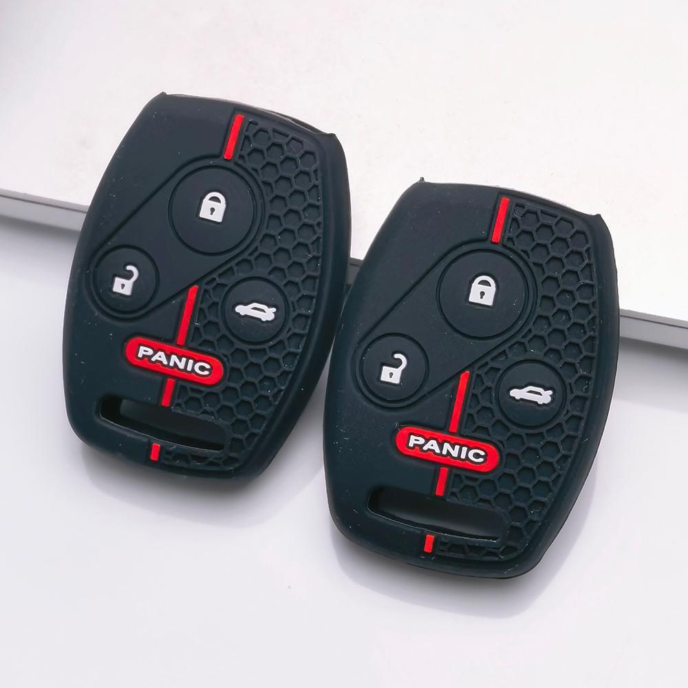 Key Fob Cover for Honda Accord Civic Models CRV Silicone Key Fob Cover for Honda Accord Civic CRV 4 Button Straight Remote Key Protector