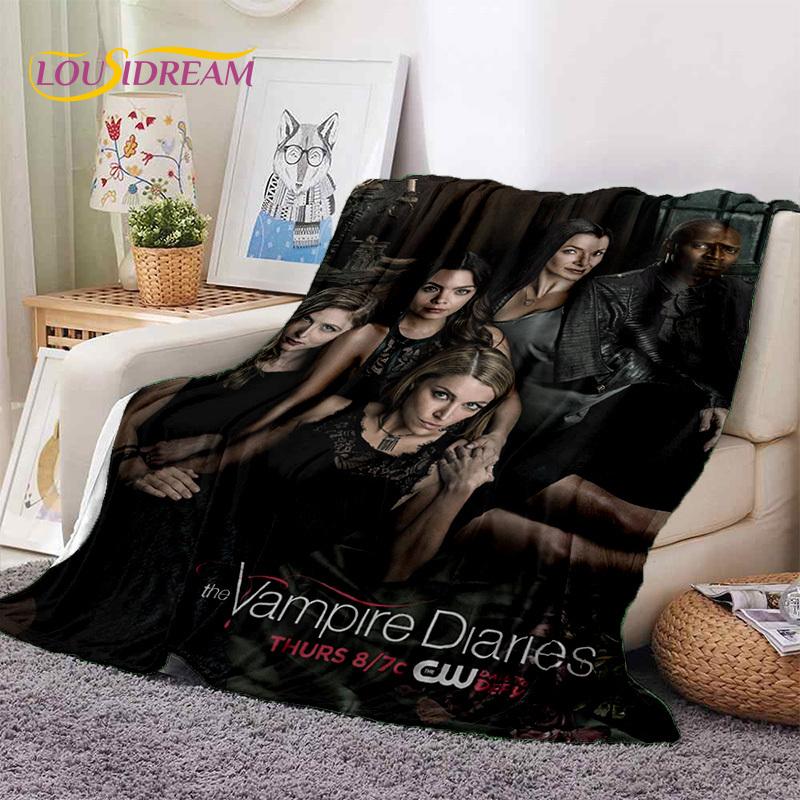 3D Latest The Vampire Diaries Damon Salvatore Soft Flannel Blankets,Throw Blanket Comfortable Blanket for Beds Sofa Home Bedroom