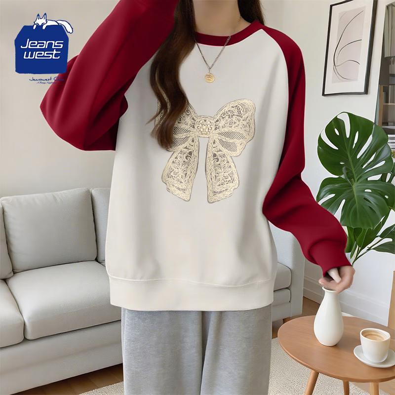 

JEANSWEST CLUB Women s Oversized Color-block Sweatshirt 2XL