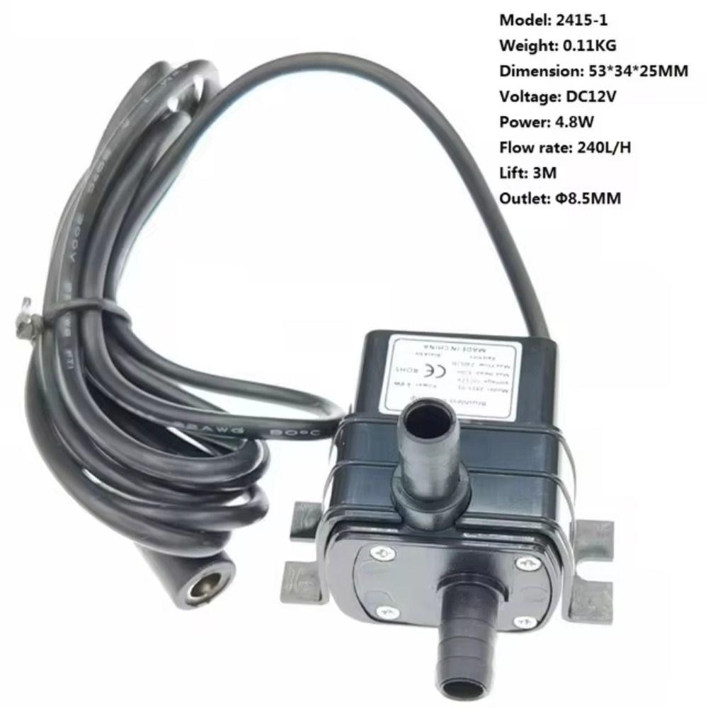1 Peça Nova Bomba de Água 4,8W DC12V Motor sem Escovas Filtro de Água Mini Bomba Submersível à Prova d'Água Bomba de Mergulho para Aquário Fonte