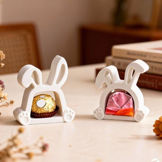 Bunny Silicone Mold Flexible Food Grade Mold for Chocolate Plaster & Resin Crafts Reusable Easy Release Candy Making Mold for DIY Gifts & Home Decor