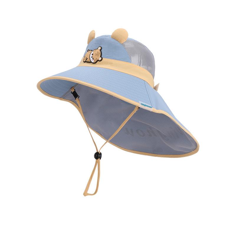 Cartoon Kinder Sonnenhut mit breiter Krempe für Sommer Outdoor Schutz und Atmungsaktivität