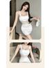 Elegant Mesh Patchwork Slim Fit Cotton Camisole Dress