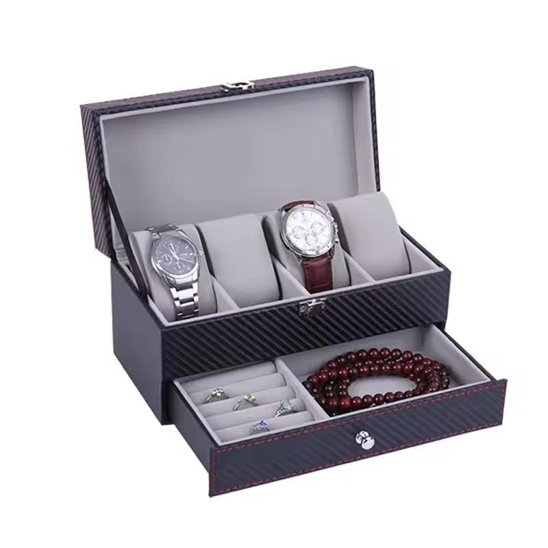 Leather Multi-Purpose Home Storage Box Small Objects Organizer Watch Case Glasses Storage Gift Box