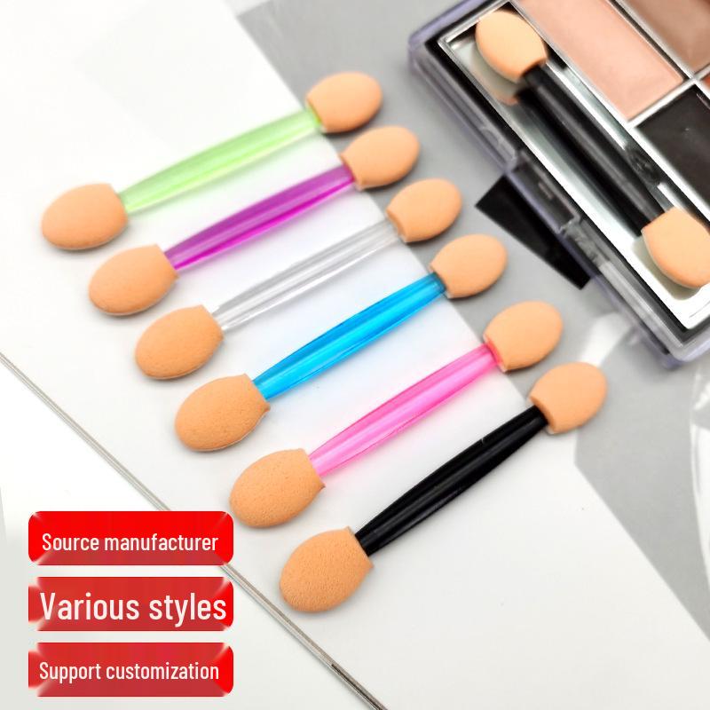 6.5cm Double-ended Eyeshadow and Eyeliner Brush for Fair Skin with Latex Cotton Smudge Applicator.