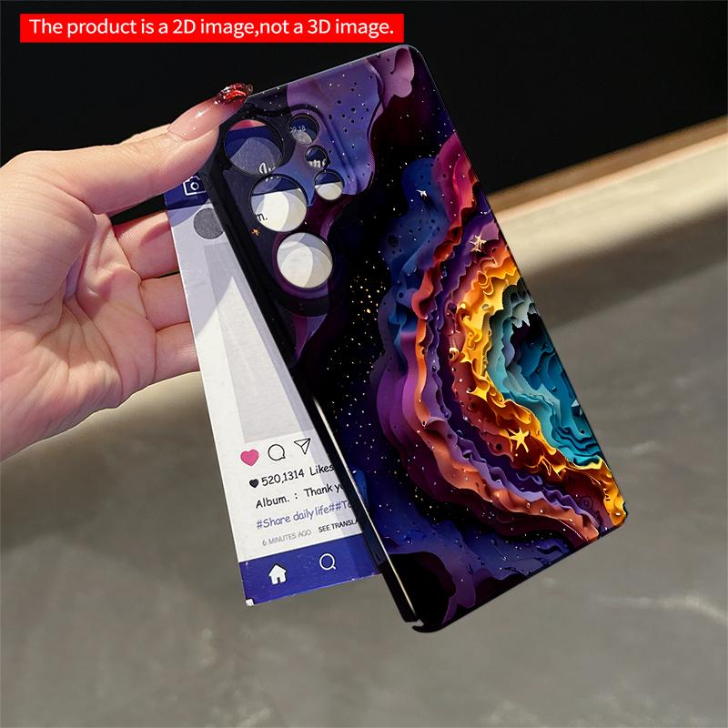 2DFlat Samsung phone case Cosmic Waves Galaxy Art Phone Case Applicable to Galaxy S23 S24 S25ULTRA S26 A12 A14 A15 A16 A54 A55