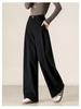 Women's Woolen Thickened Loose Wide Leg Pants - Soft and Slimming Casual Straight-Leg Design