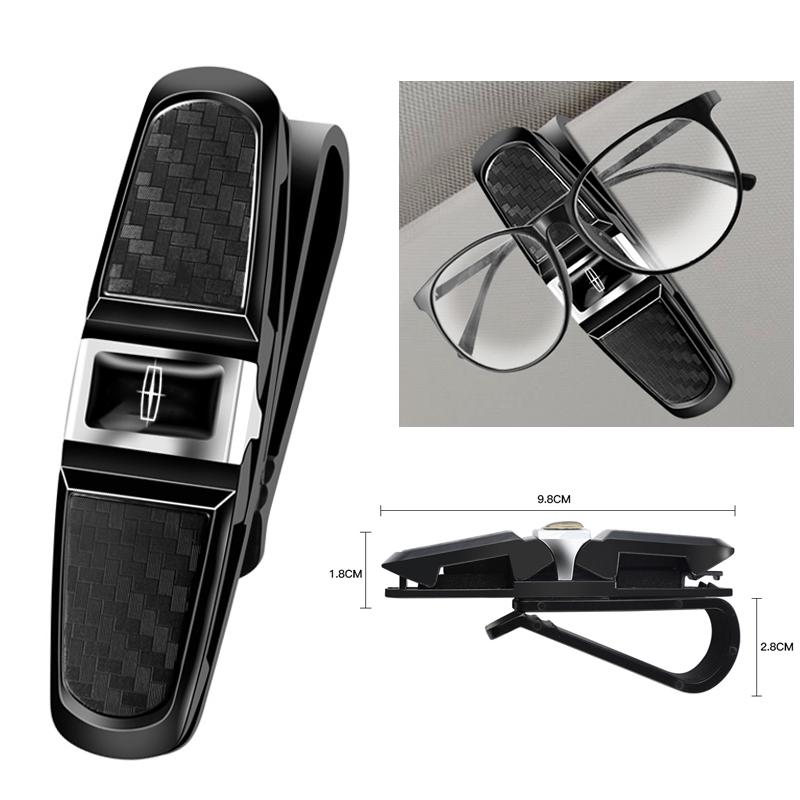 1Pcs Car Sun Visor Glasses Clip Ticket Card Storage Clamp For Lincoln Zephyr Voyager Nautilus MKC MKX-Aviator Flyer New Diecast bsy5