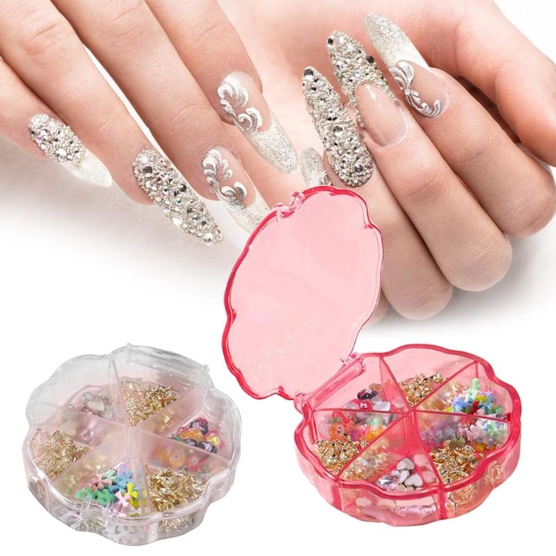Nail Glitters Rhinestones Crystal Storage Box Nail Art Accessories Organizer Nail Art Decorations Storage Containers