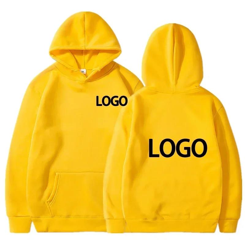 2025 80% Polyester and 20% Cotton Pictures Text TeamMen's Women's Hooded Sweaters, Loose Custom Logo  Casual Clothing