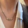 Yinruitai S925 Sterling Silver Retro Pig Nose Spliced Women's Necklace - Light Luxury, High-End Design