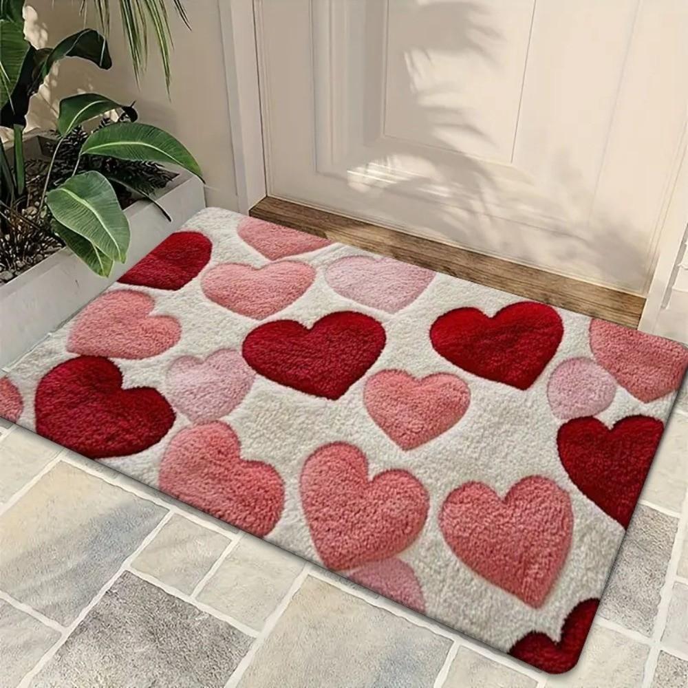 Anti Slip Letter Absorbent Mat Flower Door Mat Stain-resistant Bathroom Mat  Wet Areas