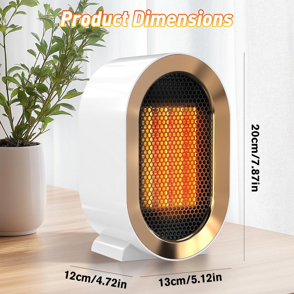Portable Electric Heater Fast Heating Overheat Tip-Over Protection Desktop Hand Warmer Warm Air Blower Mini Fan Heater