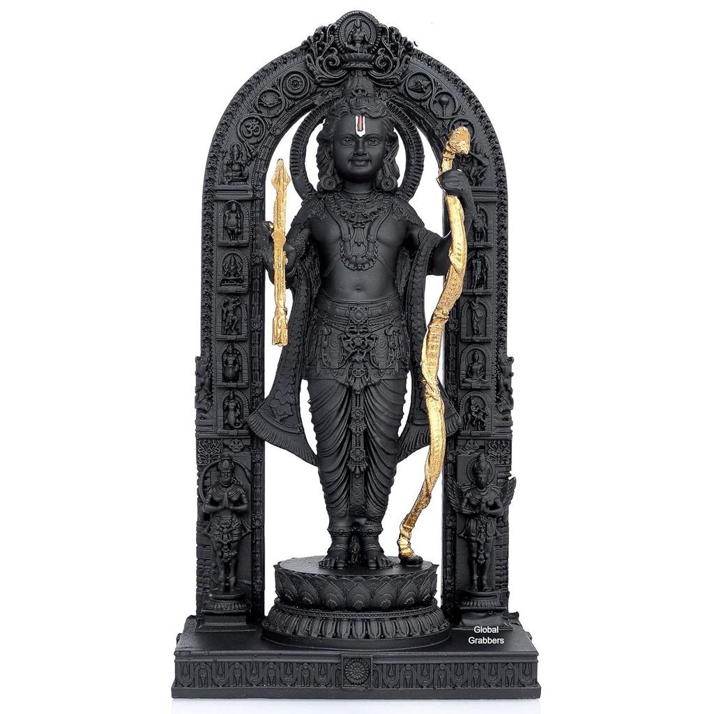 Polyresin 3D Ram Lalla Ayodhya Idol Statue Schauobjekt Murti für Heimdeko Dekoration Geschenk Geschenkartikel