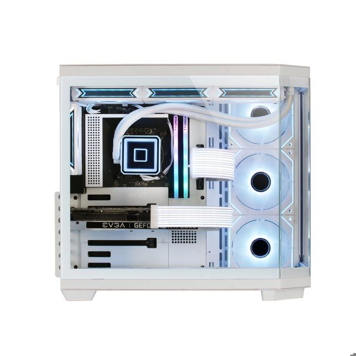 Boîtier atx - mars gaming - mc-3tcore - triple verre trempé - double chambre - blanc