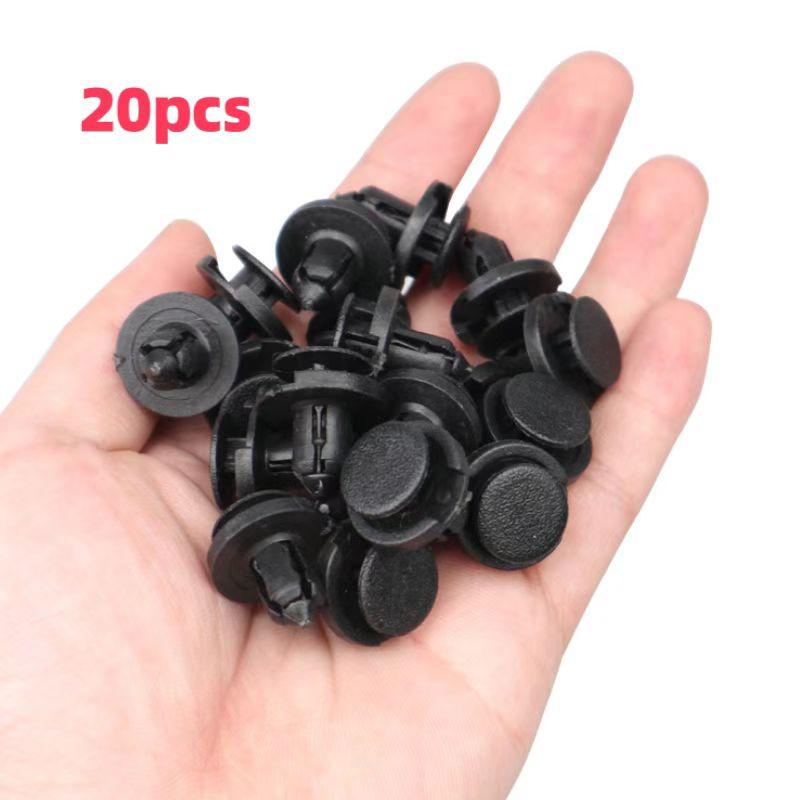 10/20/50pcs 8mm Diameter 8mm Black Vehicle Car Bumper Door Panel Fender Liner Clips Retainer Plastic Auto Fasteners Rivets Clips