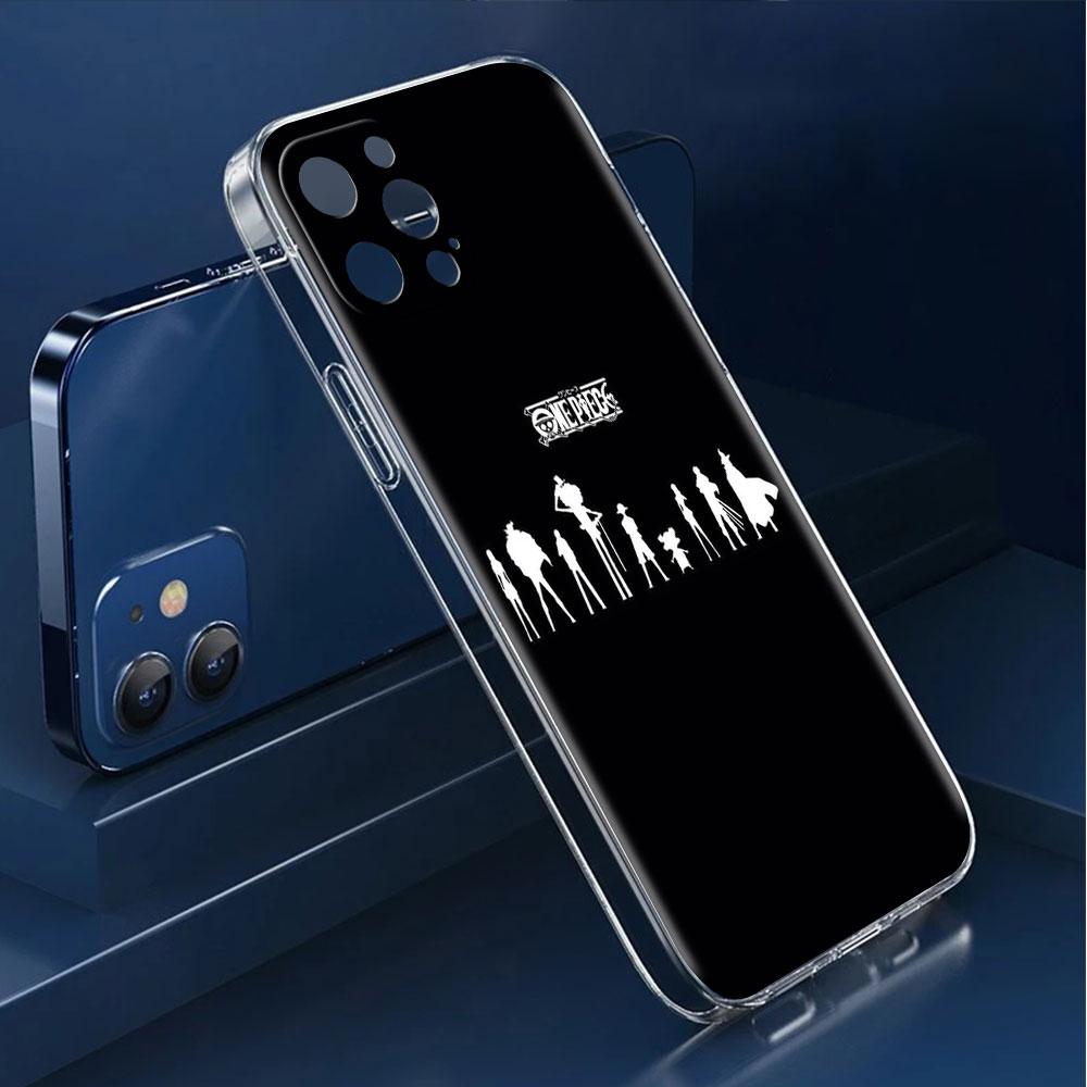 Clear Case For Apple iPhone 13 Pro 11 14 12  7 8 Plus SE 2022 XR X XS Max 6 6S Silicone Phone Cover Anime One- Piece