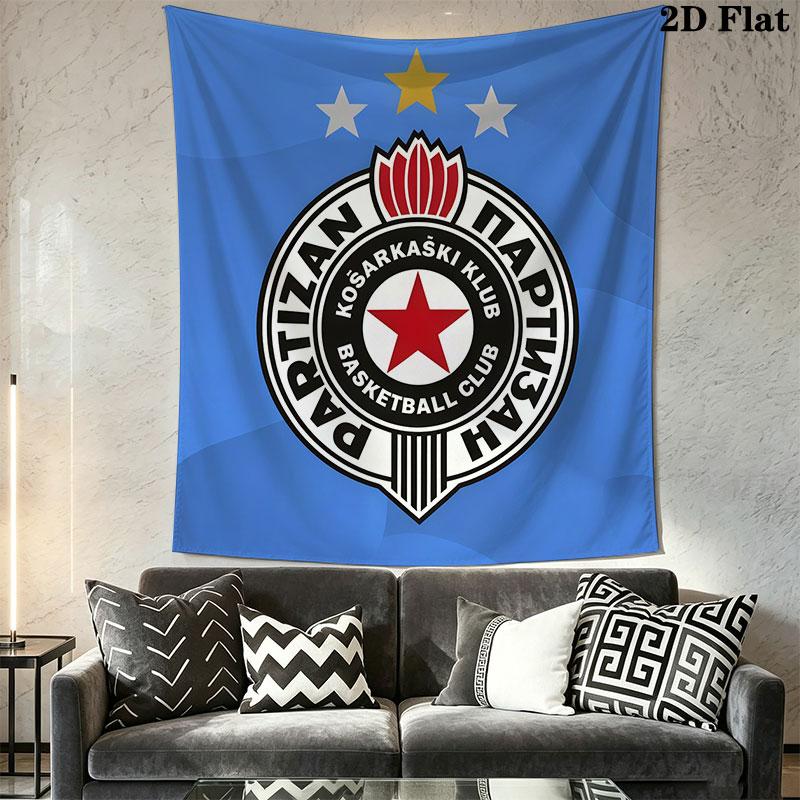 Partizan KK logo Wall Hanging Printed Fabric Blanket Decorative Tapestries for Bedroom Living Room Home Decor