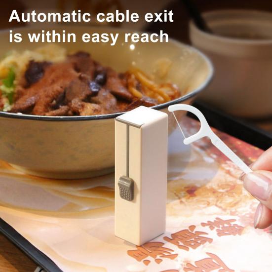 Yousheng Dental Floss Picks Dispenser Automatic Sliding Button Flosser Storage Box Container Case Portable Travel Pocket Size Floss Pick Holder