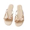 Flat-bottomed French Fairy Wind Small Cool Slippers Women's Shoes Wear 2025 New Summer Bow Beach Sandals