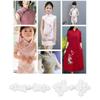 Chinese Traditional Button Sewing Crafted Buttons Sew On for Handcraft Cheongsam Embellishment White
