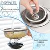 Sink Drain Filter 1-2pcs Kitchen Accessories With Handle and Plug Stainless Steel Food Catcher For Most Sink Drains Strainer