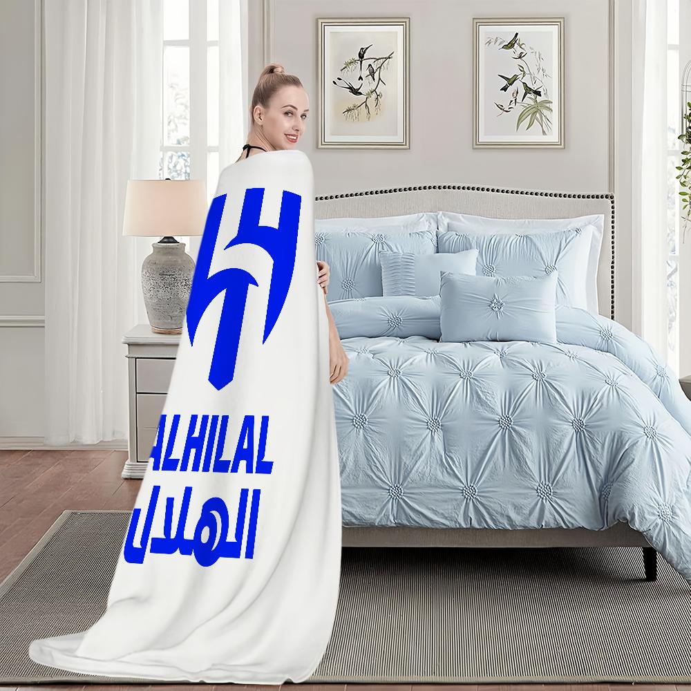 Al Hilal S-Saudi Football Club Blanket Blanket for Couch Sofa Travel Home Hiking Picni Bed Beding Flannel Blanket Birthday Gift