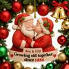 Xmas Tree Hanging Pendant Growing Old Together Since 2025 Personalized Acrylic Christmas Ornament Santa Couple Decoration