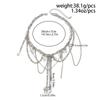 Women's Multilayer Tassel Love Heart Pendant Choker Necklace Trendy Punk Silver Color Metal Chain Party Jewelry Gift