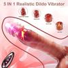 Big Vibrating Thrusting Dildo For Women Remote Control Suction Cup Realistic Penis Automatic Telescopic Rotating Heated Sex Toys