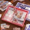 Vintage Scrapbook Kits Tape Sticker Background Paper Journaling Supplies