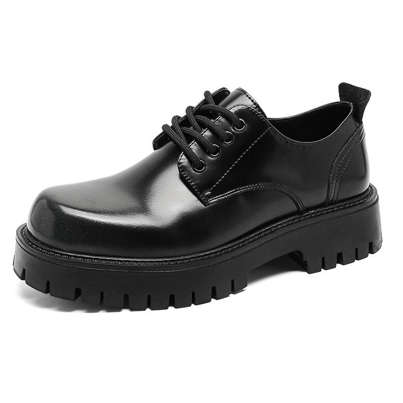 2025 new derby shoes big head shoes niche high-end thick soles increase height casual versatile trendy men's shoes 3138-Q
