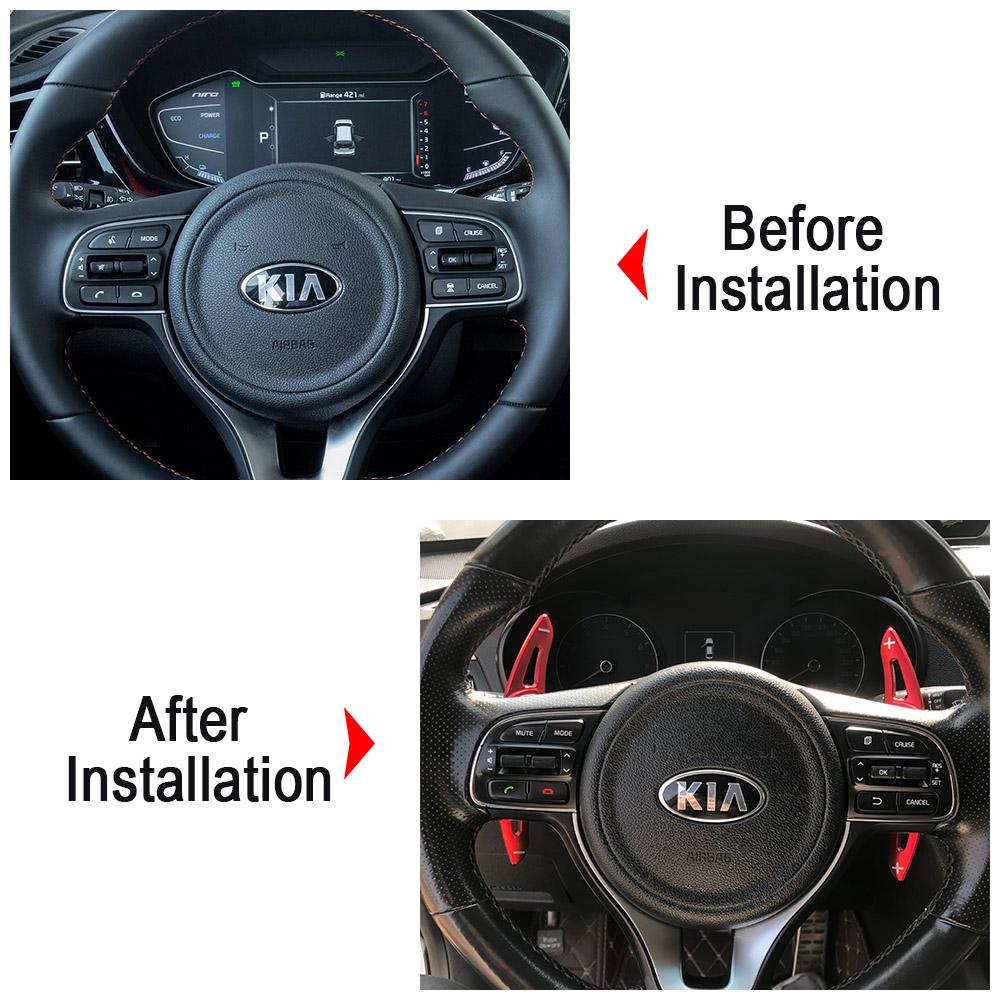 WLCT1 Shifter Paddle For KIA 2016 Sportage QL Cadenza K5 Optima JF SX Turbo 2017 2018 Car Steering Wheel Gear DSG Extension Accessory