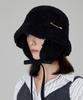 Bajal Safety Fin Sherpa Fur Flap Bucket Hat Black