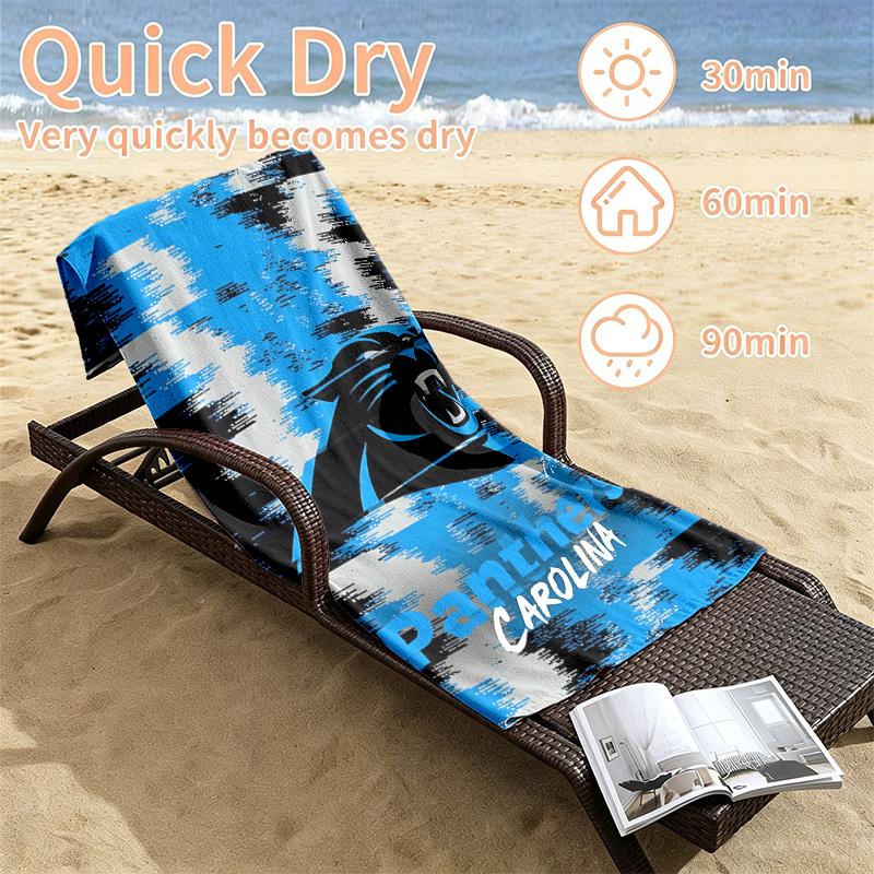 Carolina Panthers Beach towels also serve as bath towels summer essential a musthave for the outdoors the beach and the pool
