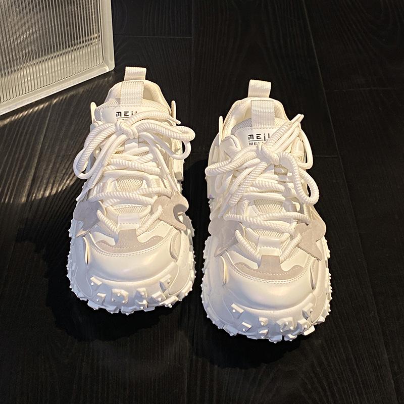 Fashion 2025 New Summer Breathable Women Thick Sole Casual Shoes Fashion High Heels Women Wedges Heels Sneakers Trainers Platform Shoes